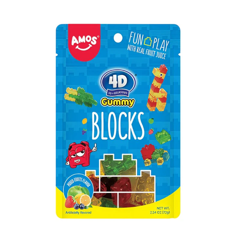 Amos 4D Blocks Gummy Bag 72 g