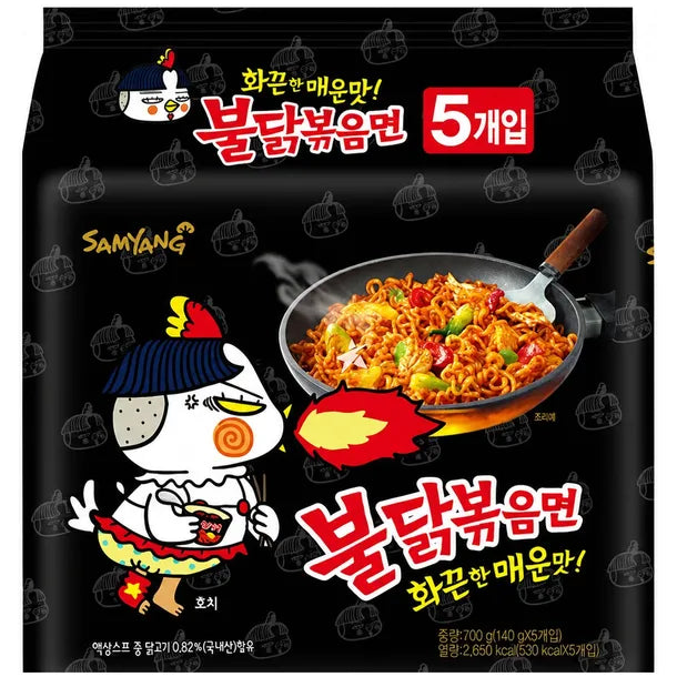 PDISH BULDAK 5 x 140 GR HOT CHICKEN NOODLE