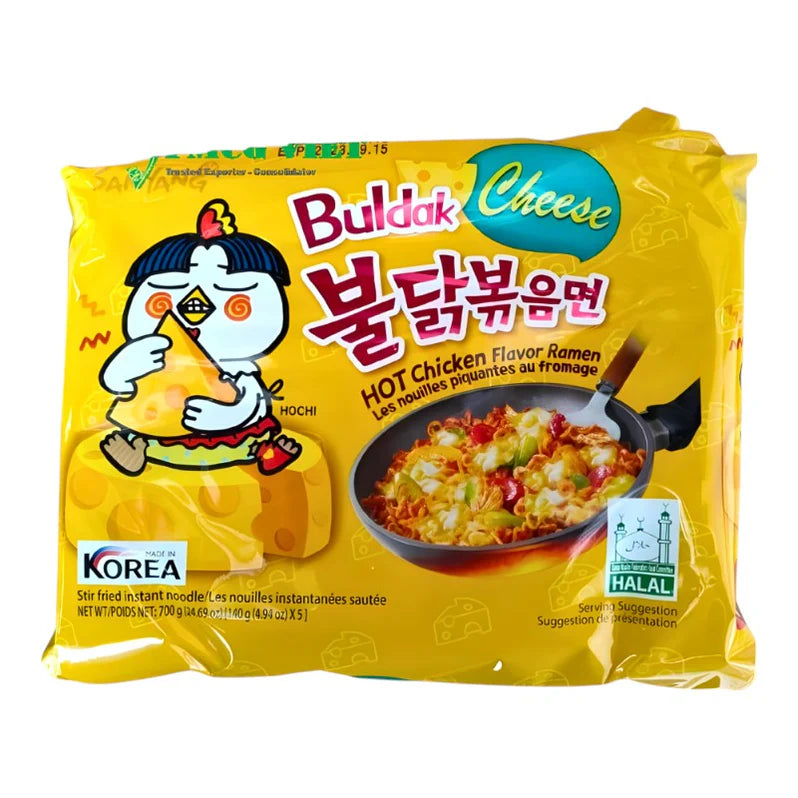 Buldak Spicy Cheese Chicken Noodle 5 x 140 g