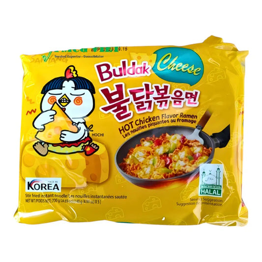 Buldak Spicy Cheese Chicken Noodle 5 x 140 g